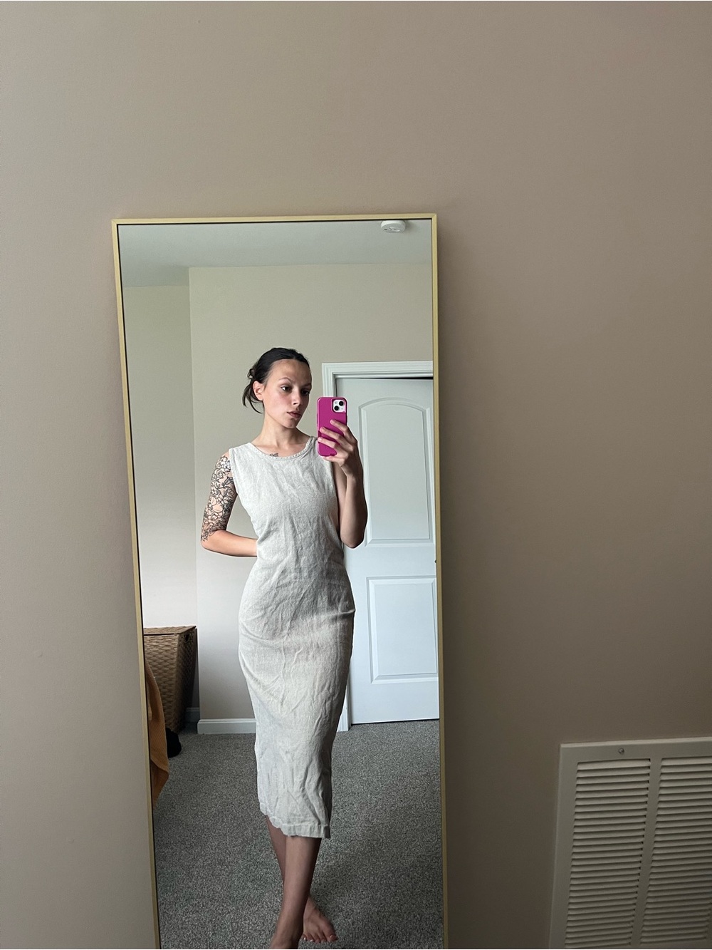 VTG CTC Linens Sleeveless Linen Maxi Dress
